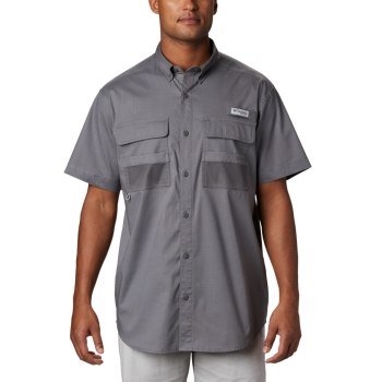 Columbia Overhemd Heren, PFG Half Moon Short Sleeve Grijs, 60QWUSMGH